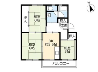 UR金山【5階】の間取り