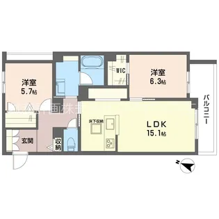 セントリビエ南平【1階】の間取り