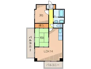 リバ-サイド中山【3階】の間取り