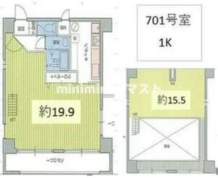 ハーバーハウス大阪【7階】の間取り