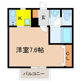 アイショウヴィラ川内【2階】の間取り