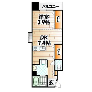 アルゴヴィラージュ天神II【10階】の間取り