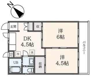 パールハイツ生田【3階】の間取り