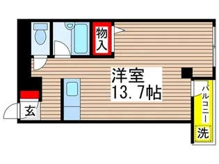 フィ-ルドハウス末広弐番館【2階】の間取り