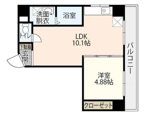 セブンセブンきむら【4階】の間取り