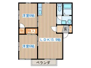 アルカデイ21II【2階】の間取り