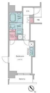 レジディア月島II【8階】の間取り