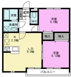 ブロードコート【2階】の間取り