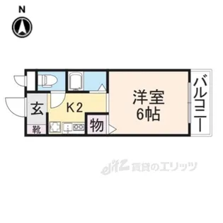八木ロイヤルハイツ【4階】の間取り