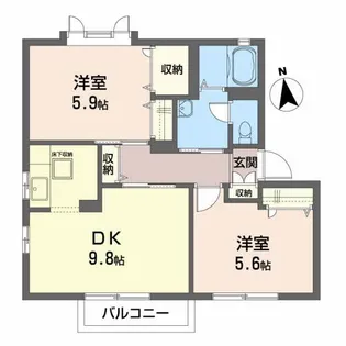 グランド・ハイムPart1【1階】の間取り