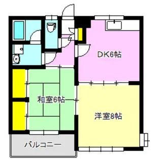 ハイツハツミ【1階】の間取り