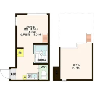 スカイレジデンス【2階】の間取り
