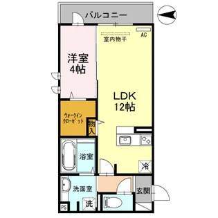 アンジェロ佐保【3階】の間取り