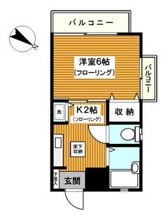 ブルーマロー鎌谷【1階】の間取り