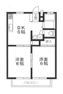 サニーハイツ【1階】の間取り