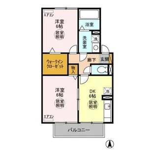 ノーブルタウン弐番館【2階】の間取り