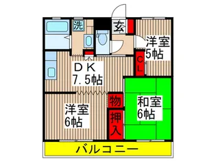グリーンコート王子台【2階】の間取り