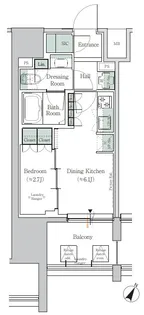 ONE ROOF RESIDENCE TAMACHI【4階】の間取り