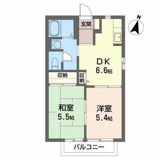 サンフラッツKT【1階】の間取り