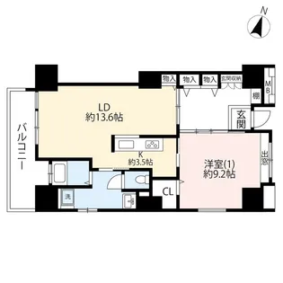 URリバーハープコート南千住【8階】の間取り