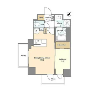 グランカーサ横濱石川町【8階】の間取り