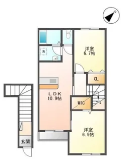 サンライズ東方II【2階】の間取り