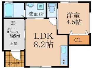 ソルセイル松山【1階】の間取り