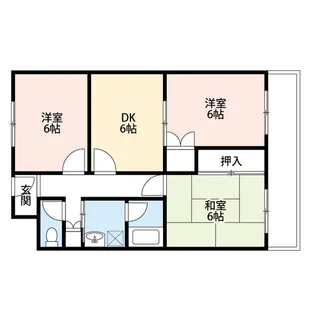 ハイムとのぎ【1階】の間取り