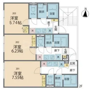 カインドネス篠崎【2階】の間取り