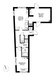 SPHERE MOTOYOYOGI HILL TERRACE【3階】の間取り