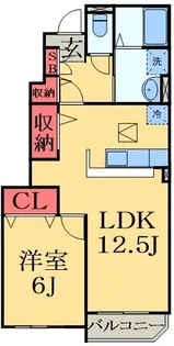 サニーハウスB【1階】の間取り