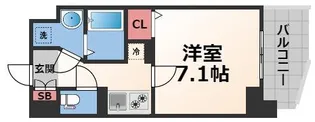 Metrosa深江橋【4階】の間取り