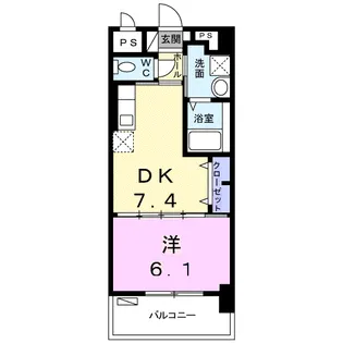 メゾン・ド・ソレイユ【8階】の間取り