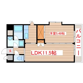 ベルメゾン【6階】の間取り