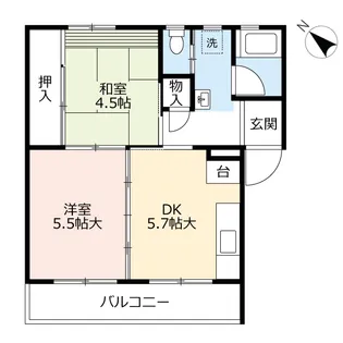 UR徳力【5階】の間取り