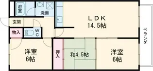 沼ノ端ハイツB棟【3階】の間取り