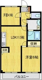 ドミールセルサス【5階】の間取り