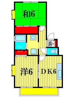 幸谷ハイツC棟【1階】の間取り