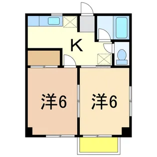 コーポリバーサイドIII【1階】の間取り