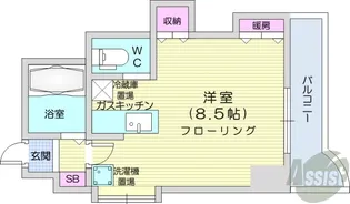シティハイムN15A棟【5階】の間取り