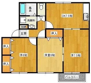 アエル乙島A棟【2階】の間取り