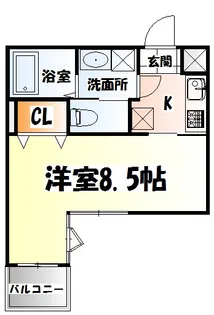 カーサ・スタジオーネ原町【3階】の間取り