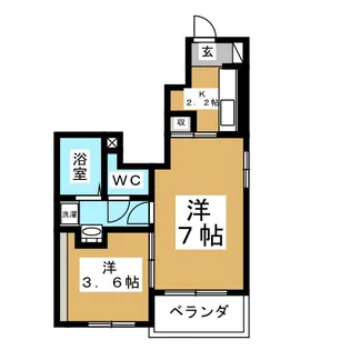ブライトS・K【1階】の間取り