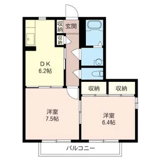 SHM ドミトールHARA【1階】の間取り
