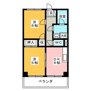 ワンフラット日詰【1階】の間取り