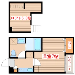 グランツ花京院【1階】の間取り
