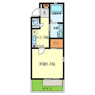 メゾンドヴェール【1階】の間取り