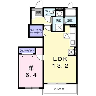 ウーバ ノーベ【1階】の間取り