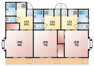 ファミール西所沢【2階】の間取り