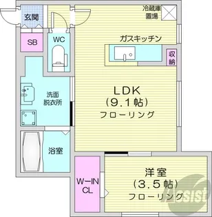 ALPHA RESIDENCE 円山北2条【3階】の間取り